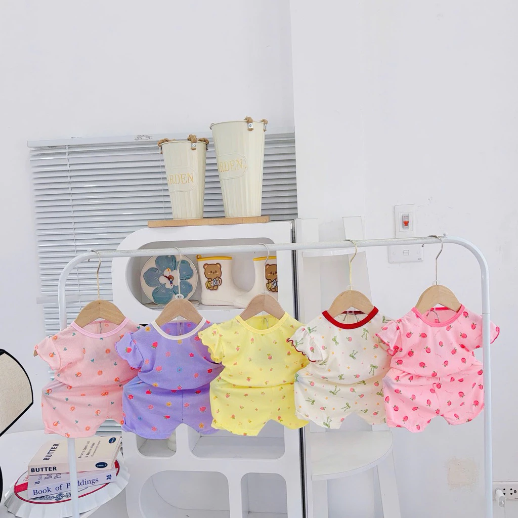 Bộ Cánh Tiên Tăm lạnh Bé Gái Vải Đẹp Mặc Mùa Hè Thoáng Mát , Mềm Mịn 6-16kg