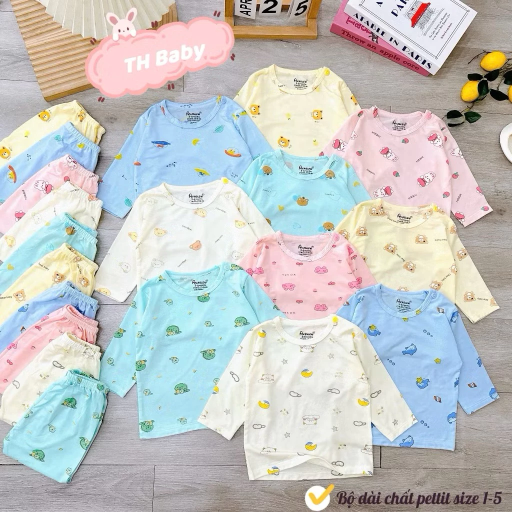 COMBO 3 Bộ Dài PETIT Avaslew Cao Cấp Cho Bé- chuẩn hàng loại đẹp cho bé trai và bé gái