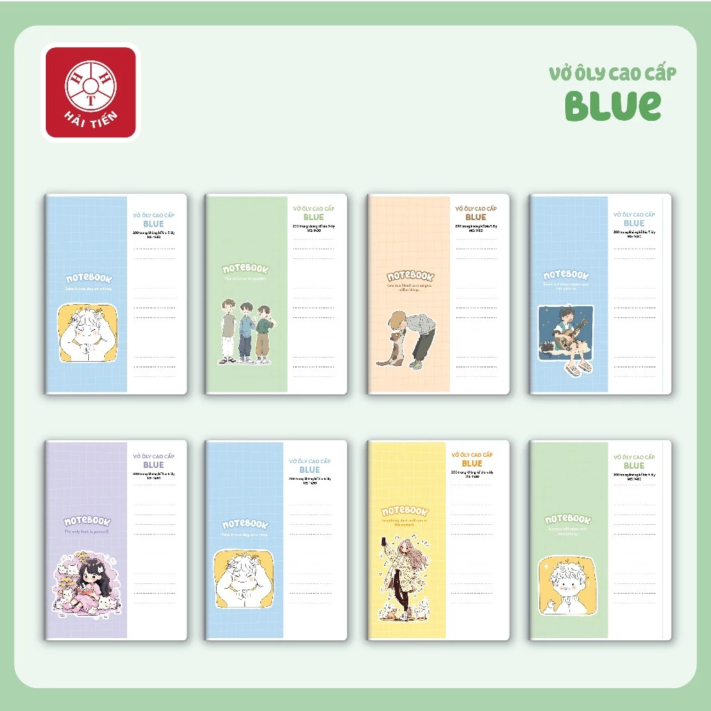 HẢI TIẾN Vở ô ly Cao cấp - BLUE 200 trang
