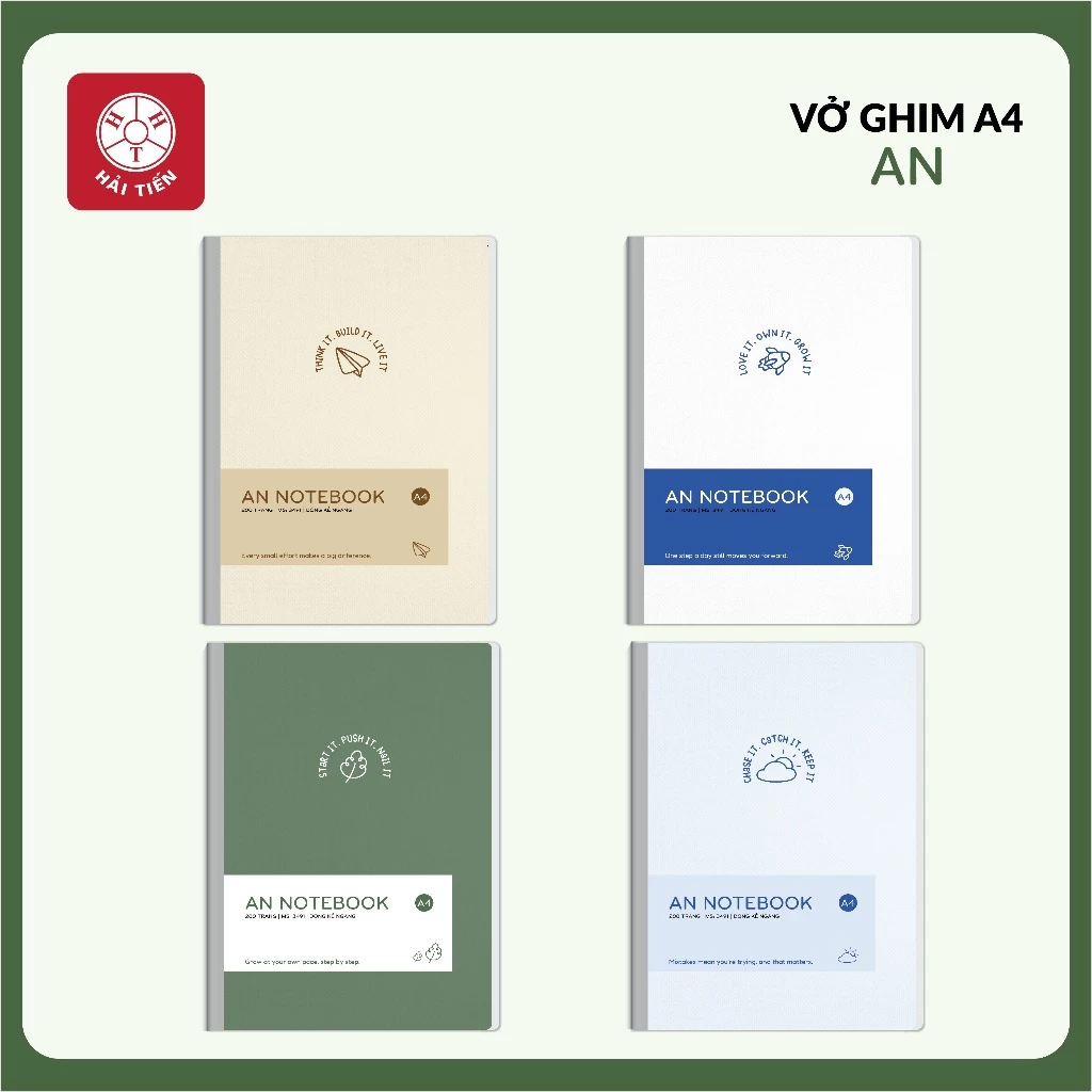 HẢI TIẾN Sổ ghim A4 - An (120,200 trang)
