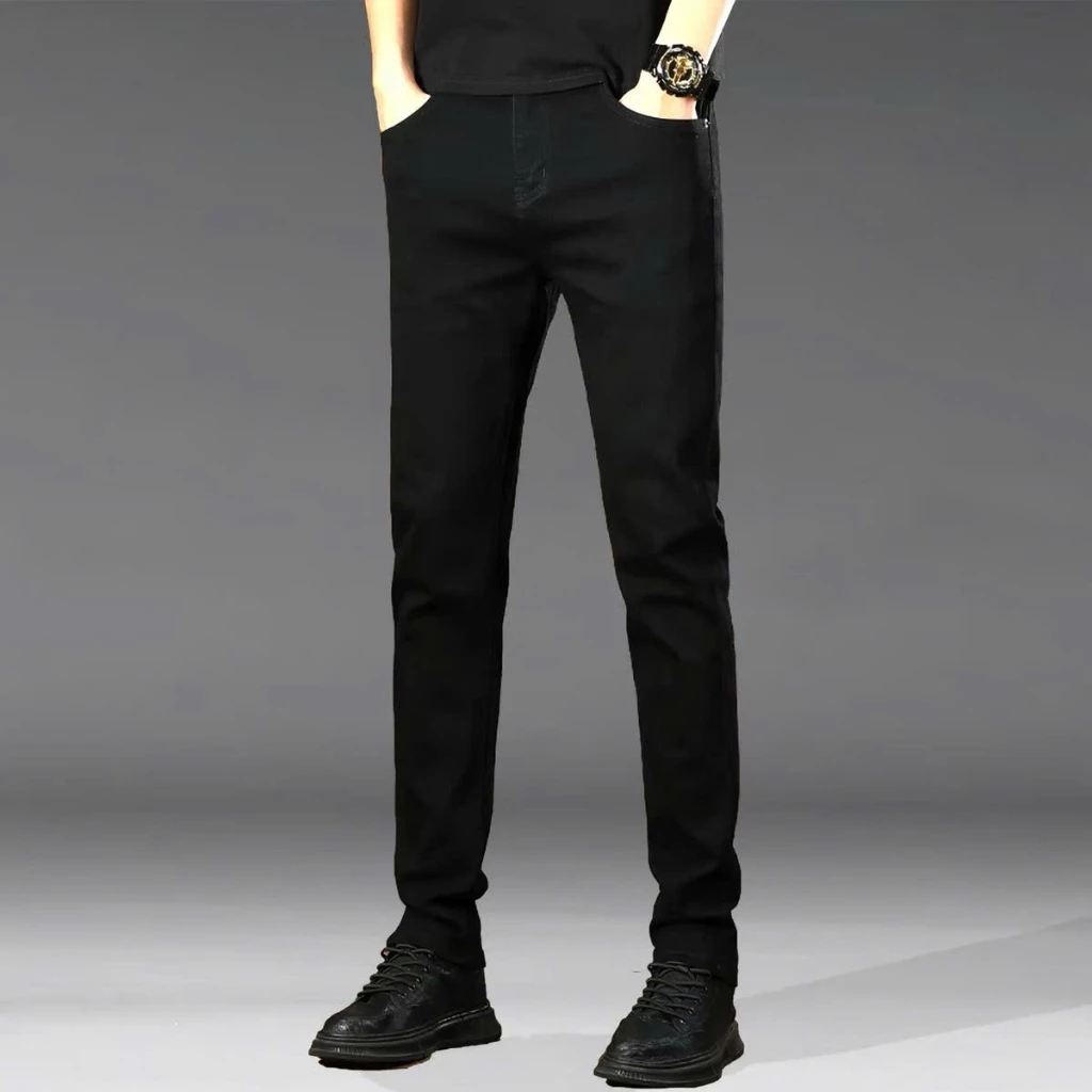 Quần Jean Nam Bodyfit, Thiết Kế Trẻ Trung, Sang Trọng Dáng Slimfit Co Giãn, Basic 20-X1 QJN ĐEN TRƠN