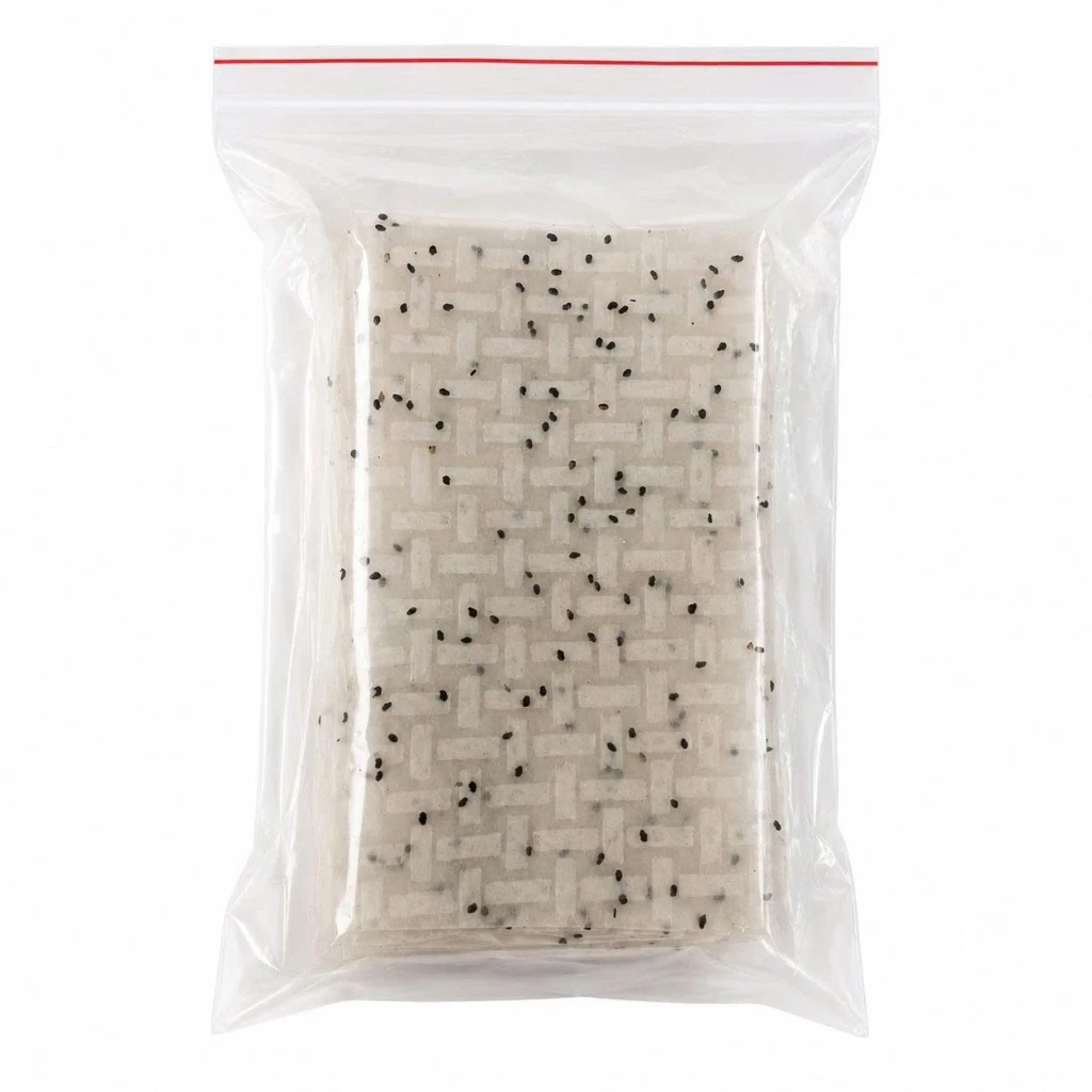 1kg bánh tráng mè đen Phan Rang khổ A5 (500gram/50 bánh) - Đặc sản Phan Rang