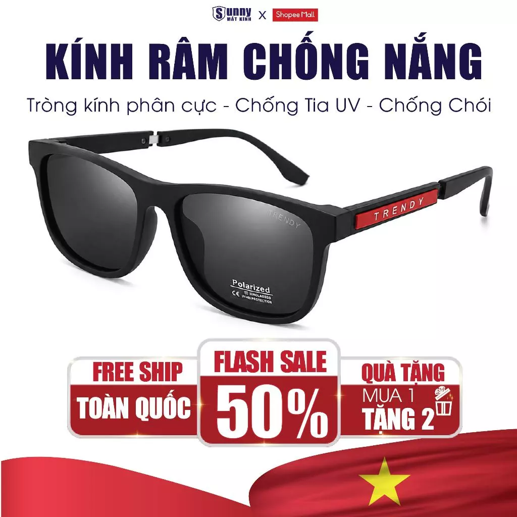Kính Râm Phân Cực Nam Chống Nắng Chống Chói SUNNY MẮT KÍNH Phụ Kiện Lái Xe Câu Cá Bảo Vệ Mắt