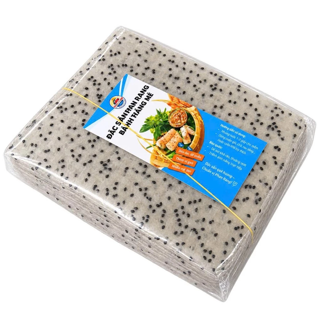 Bánh Tráng Mè Đen 10kg Cho Quán Ăn, Đại Lý - Bánh Tráng Phan Rang Sỉ Giá Tốt