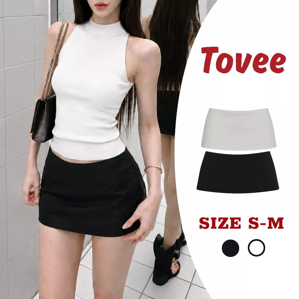 Chân Váy CẠP TRỄ TRƠN/CARO Nữ Chất Thun Tuyết Mưa CV07 , Chân Váy Y2K Ôm Body Có Lót Trong kiểu năng động TOVEE