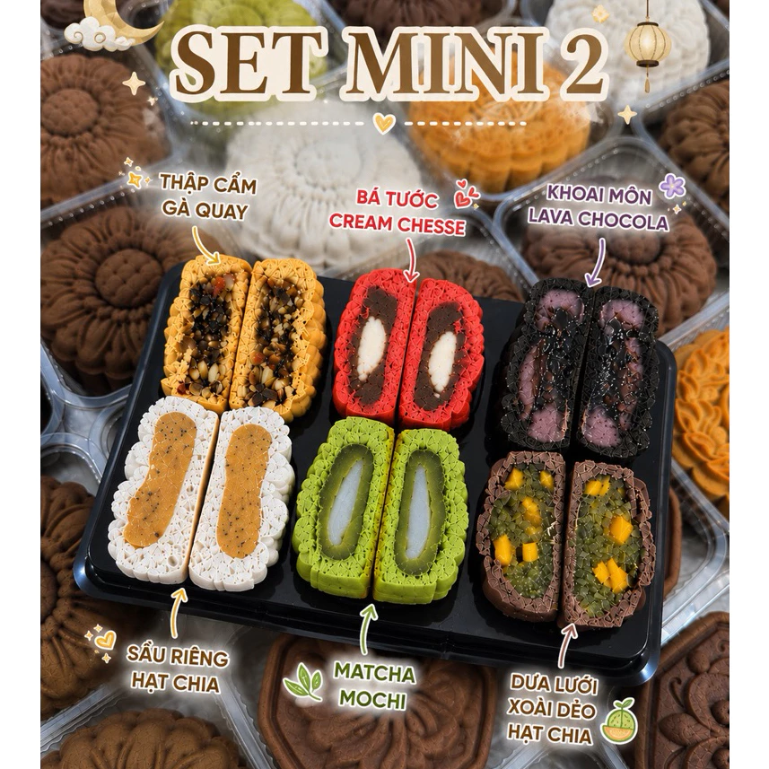 Set Bánh Trung Thu Mini 6 cái x75gr