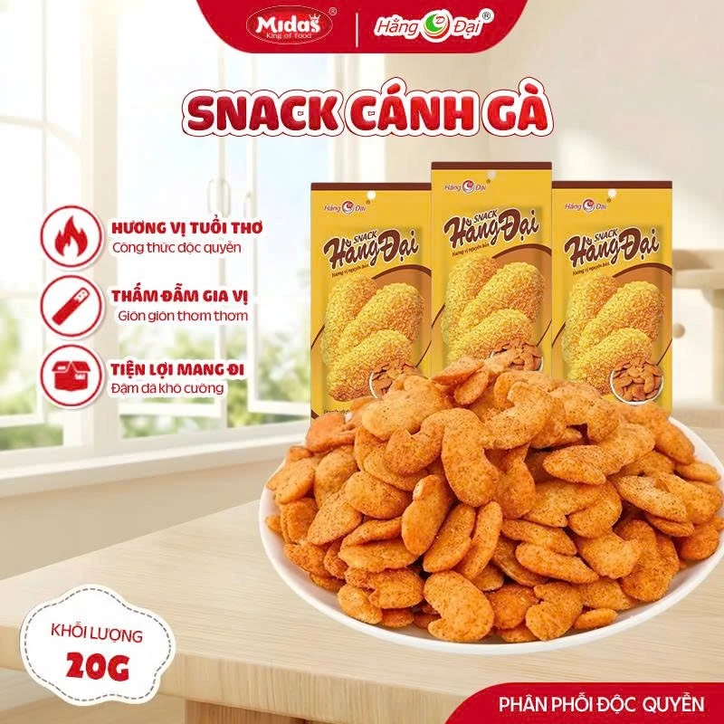 Combo 60 Gói Snack Cánh Gà Hằng Đại Chính Hãng - Bimbim Ăn Vặt Tuổi Thơ 20g