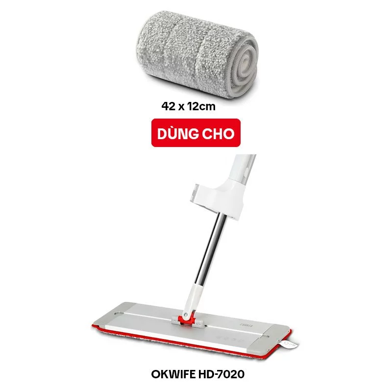 Bông Lau Nhà Thay Thế OKwife HD-7020-1, Dùng Cho Cây Lau Nhà Tự Vắt OKwife HD-7020
