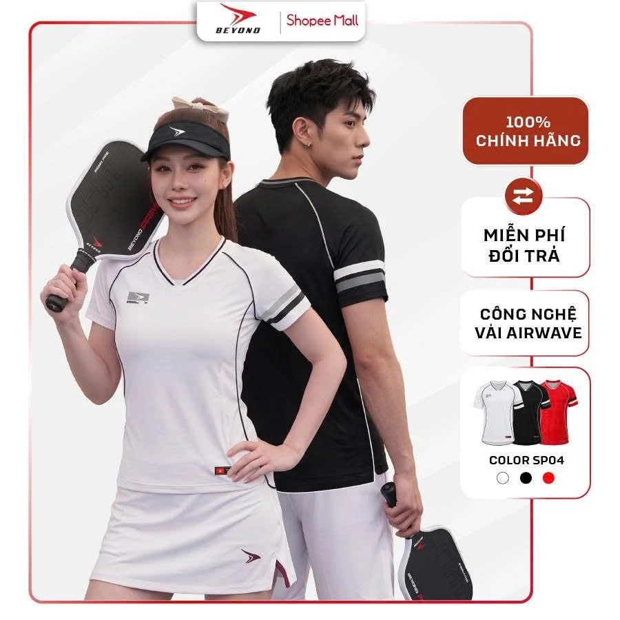 Áo Thun Thể Thao Thời Trang Beyono SP04 Gym, Tennis, Pickleball Basic Tôn Dáng, Thoáng Khí, Thoát Mồ Hôi