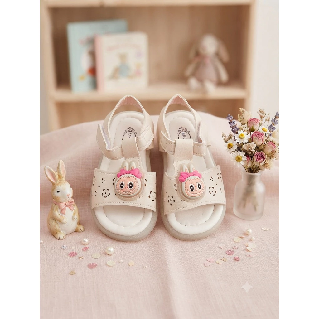 Sandal labubu có đèn led và sandal không đèn cho bé gái xinh xắn dễ thương