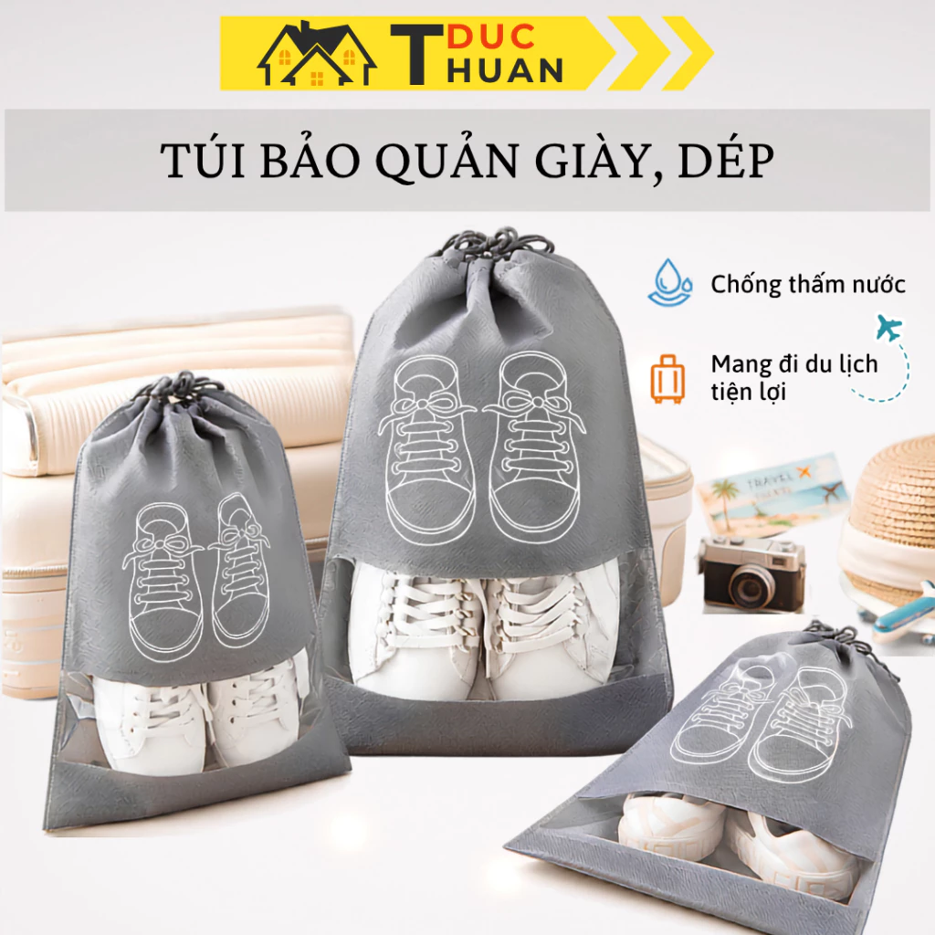 Bảo Quản Giày Dép, Gọn Gàng Chống Bẩn, Xếp Vào Vali  Tiện Lợi chống nước - DT HOME