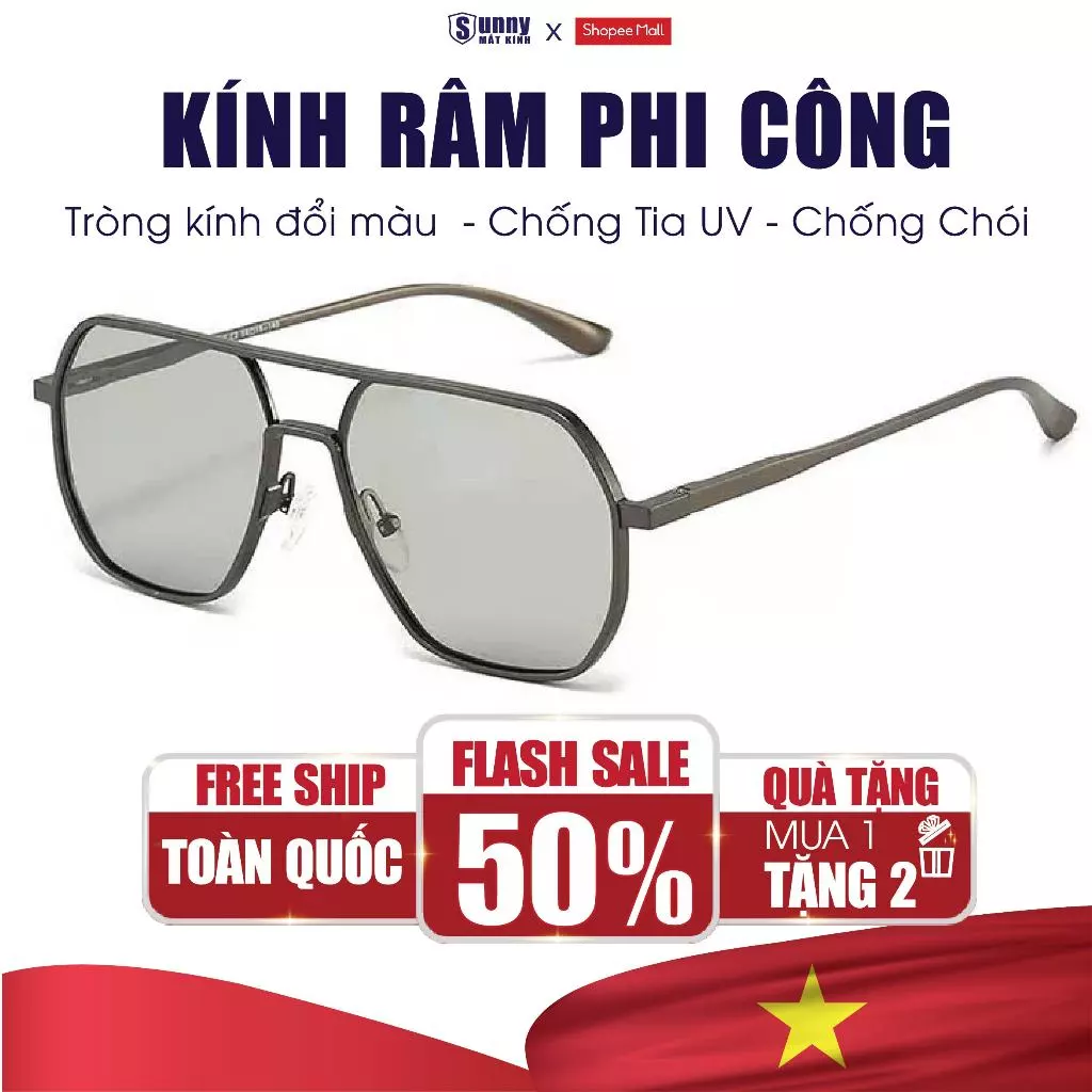 Kính Râm Nam Đổi Màu Chống Nắng Chống Bụi SUNNY MẮT KÍNH Phụ Kiện Thời Trang