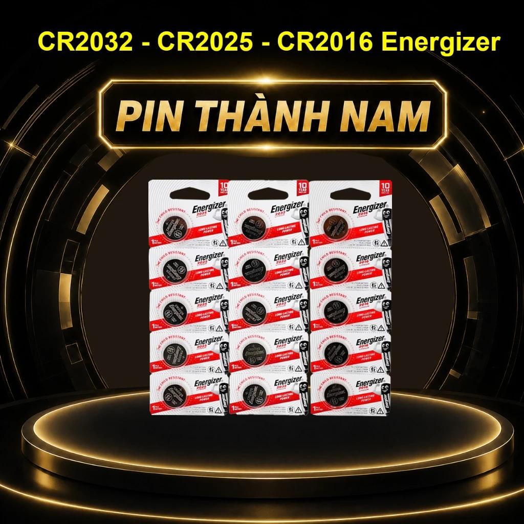 Vỉ 5 Viên Pin CR2032 / CR2025 / CR2016 ENERGIZER 3V - Hàng Chính Hãng