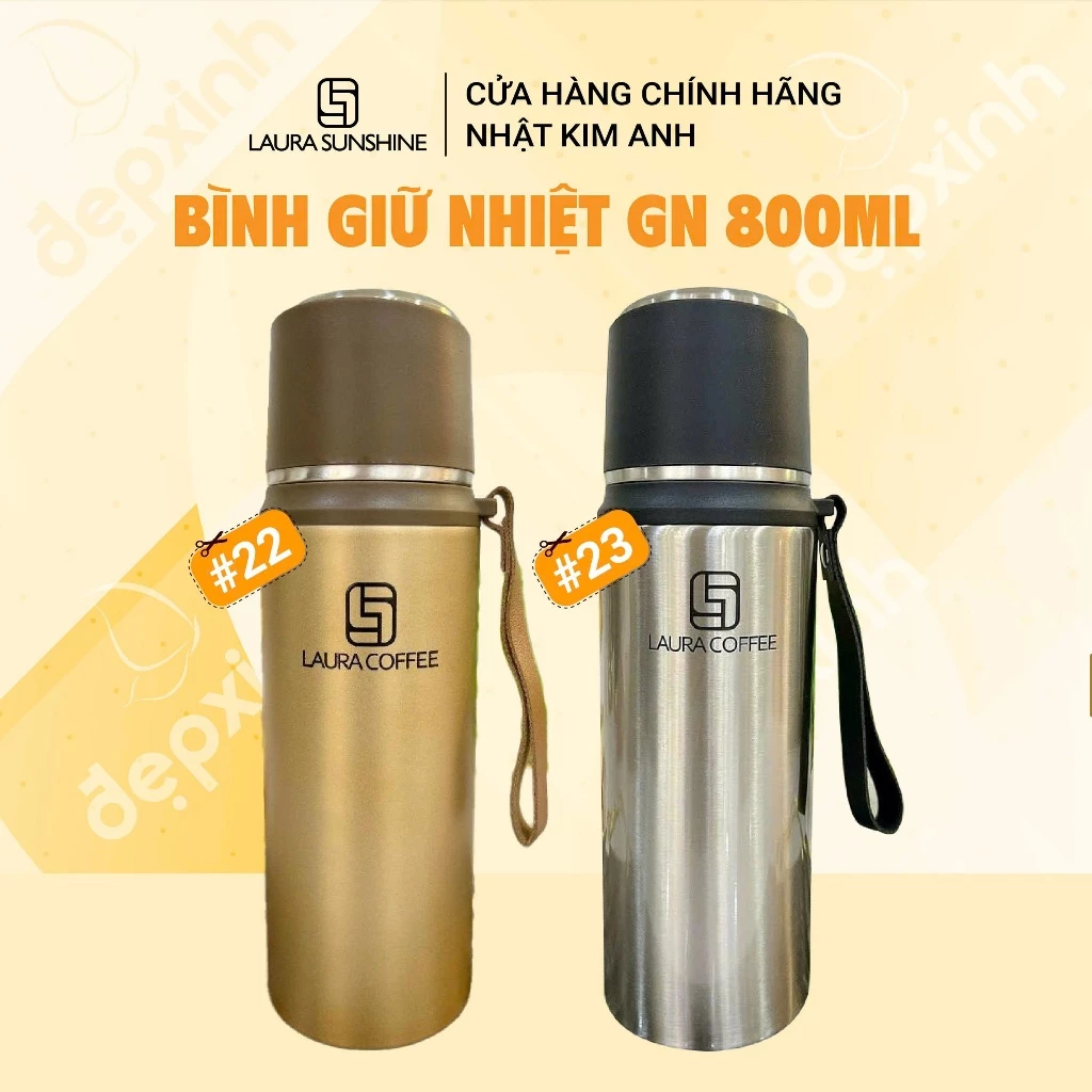 [MÀU NGẪU NHIÊN] Bình giữ nhiệt Laura Coffee GN 800ml