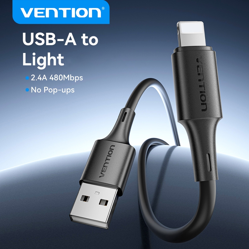 Cáp Sạc Nhanh USB-A Sang Light 12W Vention, Truyền Dữ Liệu 480Mbps, Lõi Đồng…