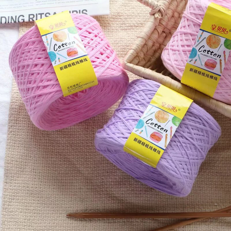 Len Cotton Milk Cotton 100% sợi mảnh mềm mịn dễ móc, len cotton làm thú bông, hoa len, túi handmade