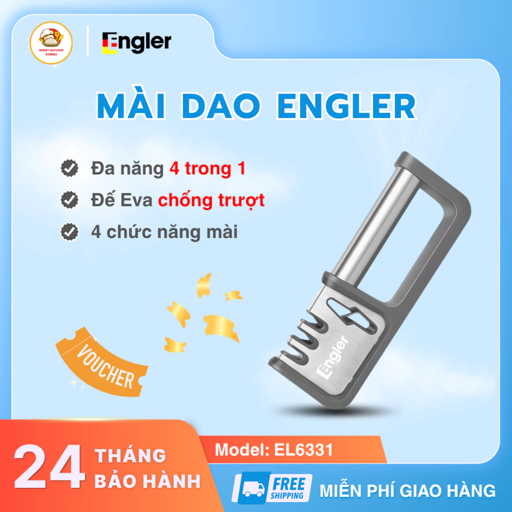 Dụng Cụ Mài Dao Engler EL6331 Thiết Kế Nhỏ Gọn Hiện Đại Dễ Dàng Sử Dụng, Hỗ Trợ Mài Nhanh Sắc Bén - Smart Kitchen Store