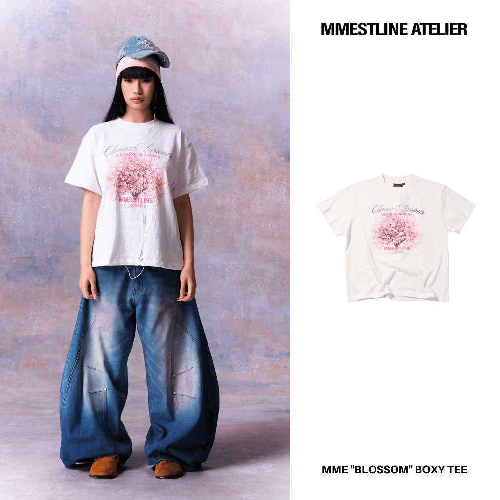 Áo Thun MMESTLINE " BLOSSOM " PREMIUM COTTON SLUB FORM BOXY TEE