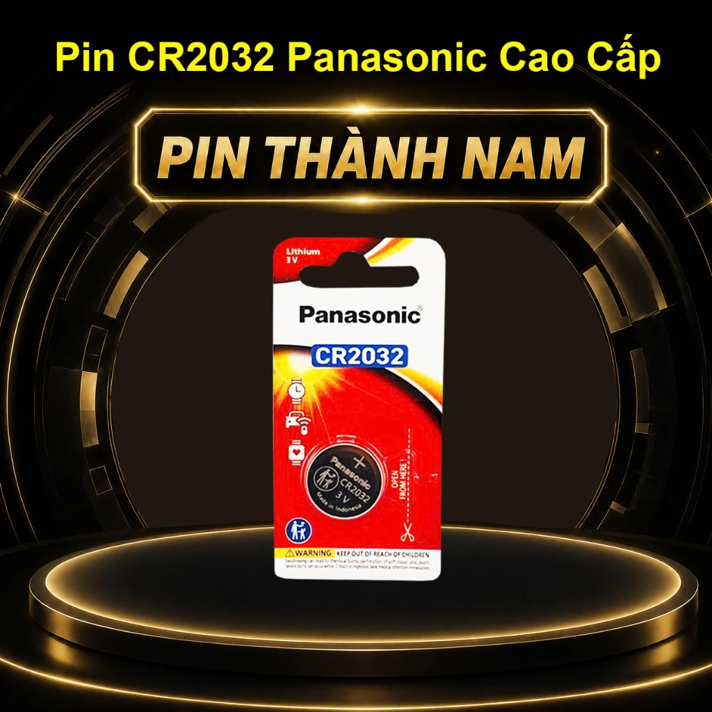 Pin CR2032 Panasonic Vỉ 1 Viên Cao Cấp Siêu Bền