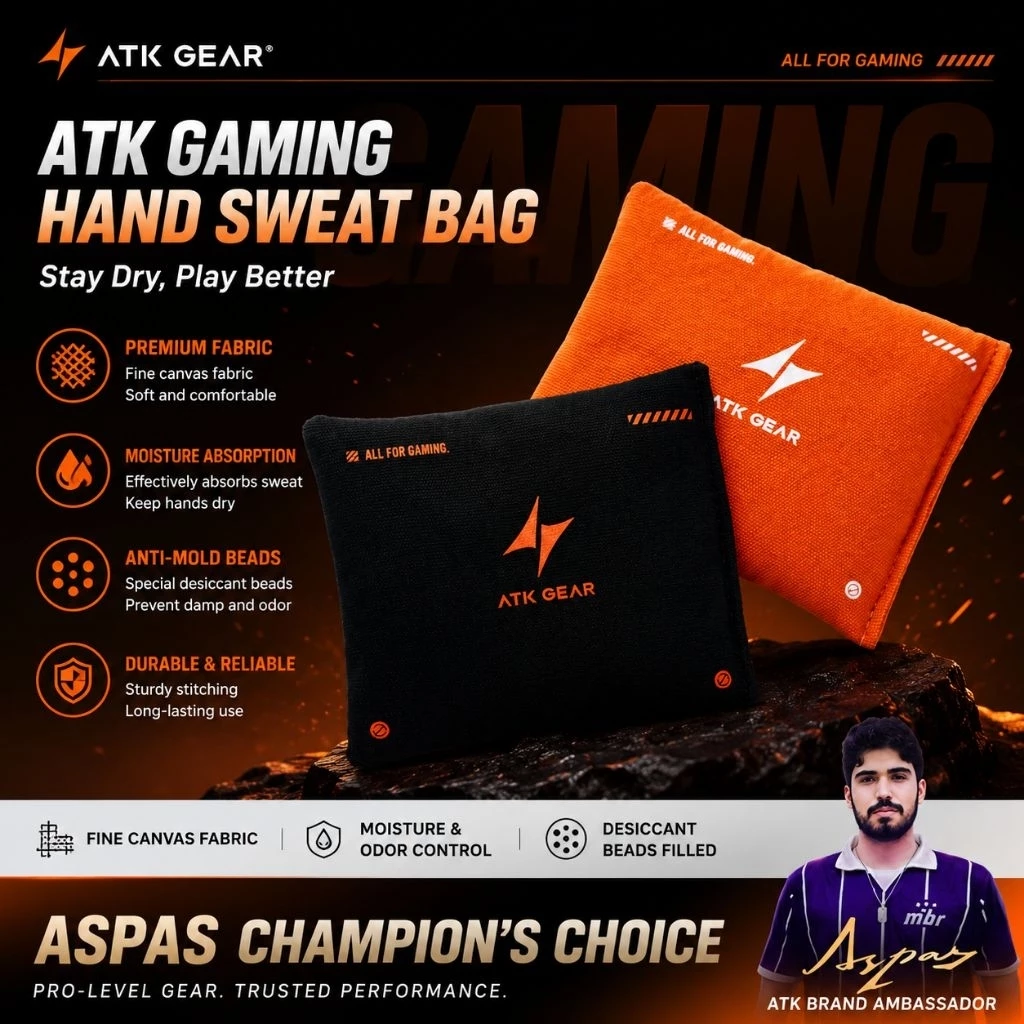 🔥 [HOẢ TỐC] TÚI HÚT MỒ HÔI TAY ATK GEAR – TRỢ THỦ CHO GAME THỦ 🔥