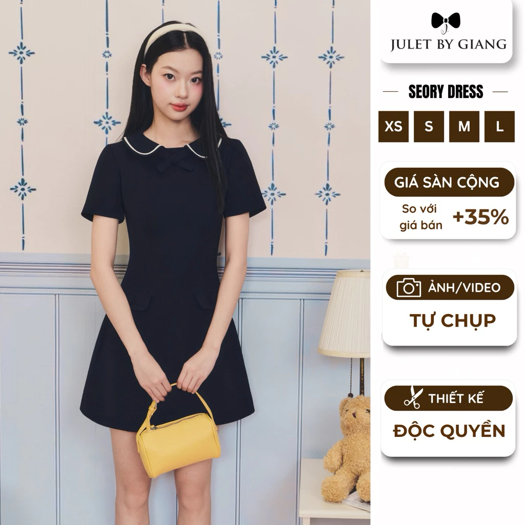 [GIẢM 25%] Váy Chữ A Tiểu Thư Thiết Kế Tối Giản JULETBYGIANG Nhẹ Nhàng Hàn Quốc Seory Dress