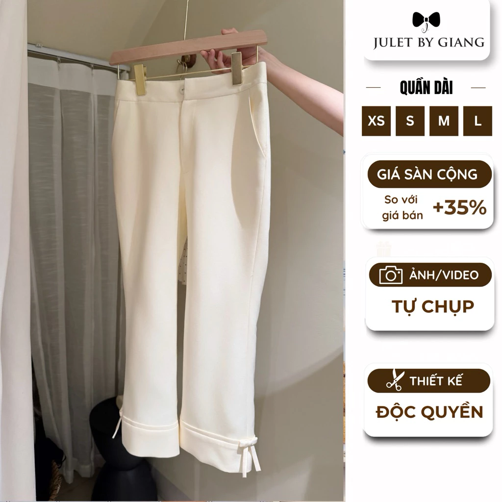 [BST MỚI] Quần Dài Nữ JULETBYGIANG Dáng Lửng Phong Cách Hàn Quốc Nhẹ Nhàng