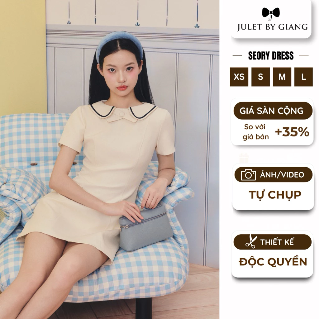 [BST MỚI] Váy Chữ A Tiểu Thư JULETBYGIANG Đầm Chữ A Thiết Kế Nhẹ Nhàng Sang Chảnh Seory Dress