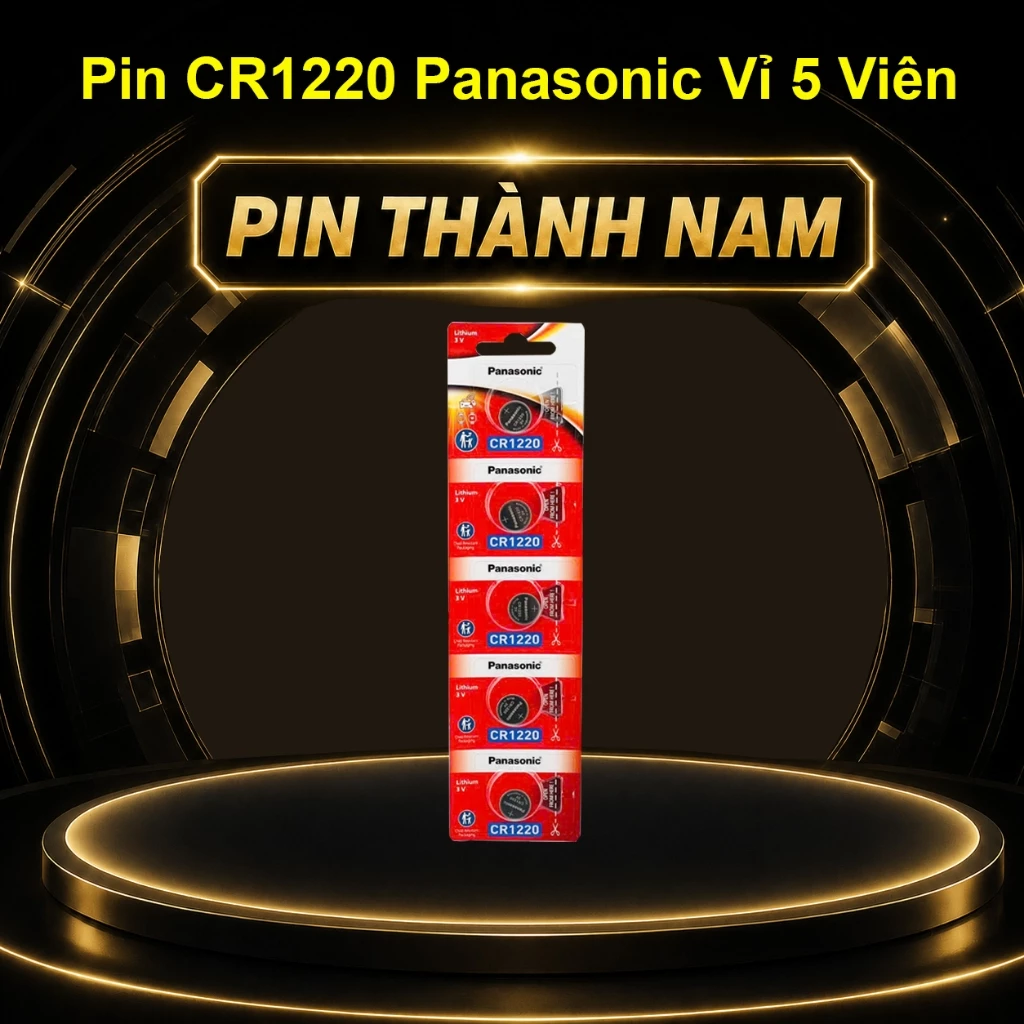 Pin CR1220 Panasonic 3V Vỉ 5 Viên Chính Hãng