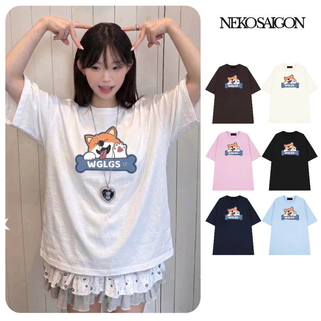 Áo thun tay lỡ form rộng unisex Neko.sg ATL525