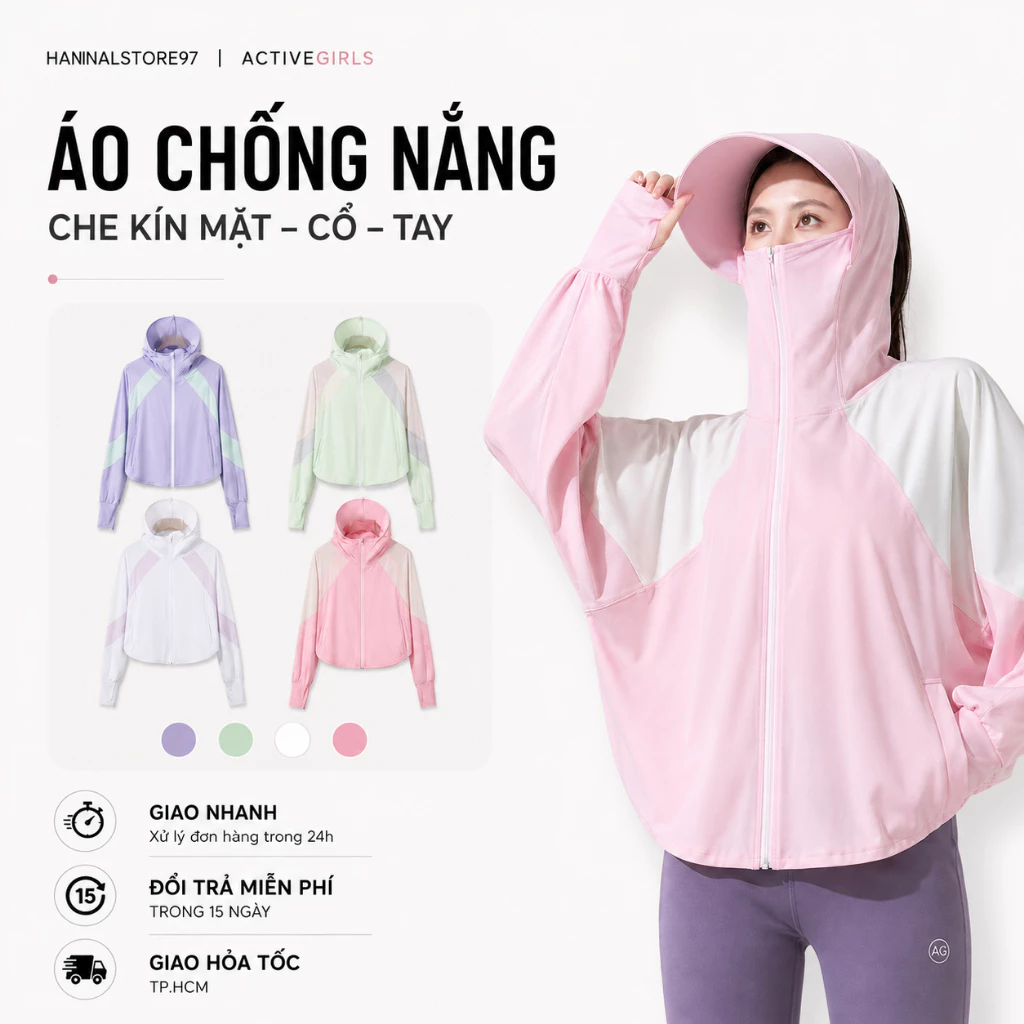 Áo Chống Nắng Nữ - Áo Khoác Gió - Áo Khoác Nữ Đang Hot Hiện Nay | Hannal Store 97 - Áo chống nắng