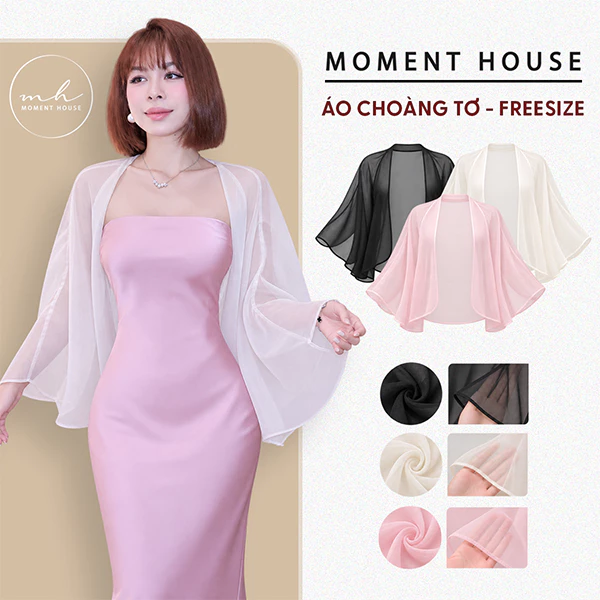 ÁO CHOÀNG TƠ CAO CẤP - FREESIZE, chất voan tơ mềm mịn, lên form sang chảnh dễ phối đồ