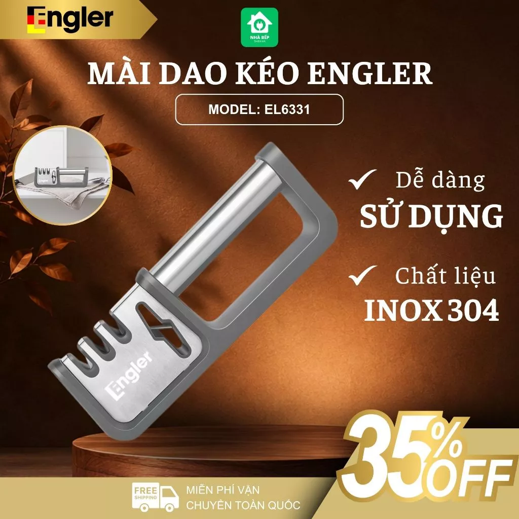 Dụng Cụ Mài Dao Engler EL6331 Thiết Kế 3 Rãnh Tiện Lợi, Mài Sắc Nhanh Chóng - Nhà Bếp Thiên Hà