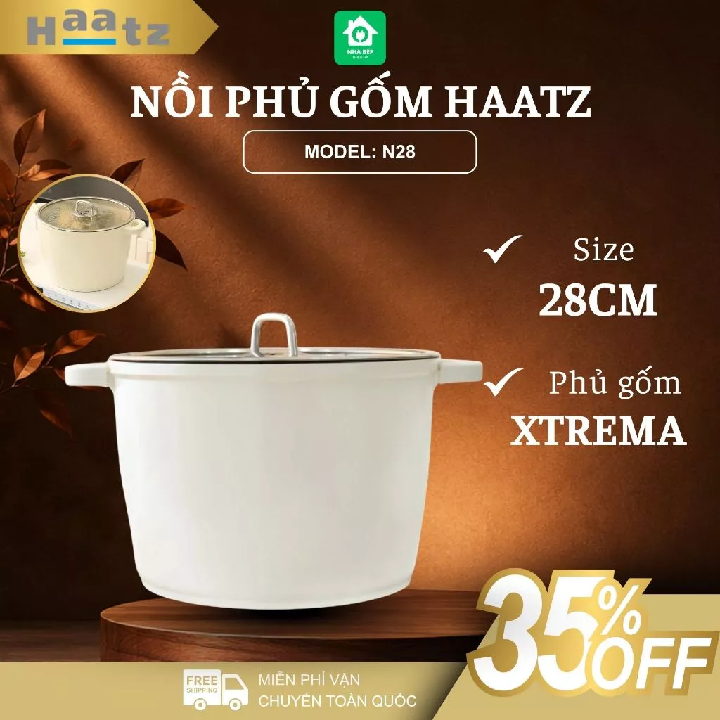 Bộ Nồi Chống Dính Haatz Đa Năng 3 Size, An Toàn Cho Sức Khỏe Hợp Với Mọi Loại Bếp - Nhà Bếp Thiên Hà
