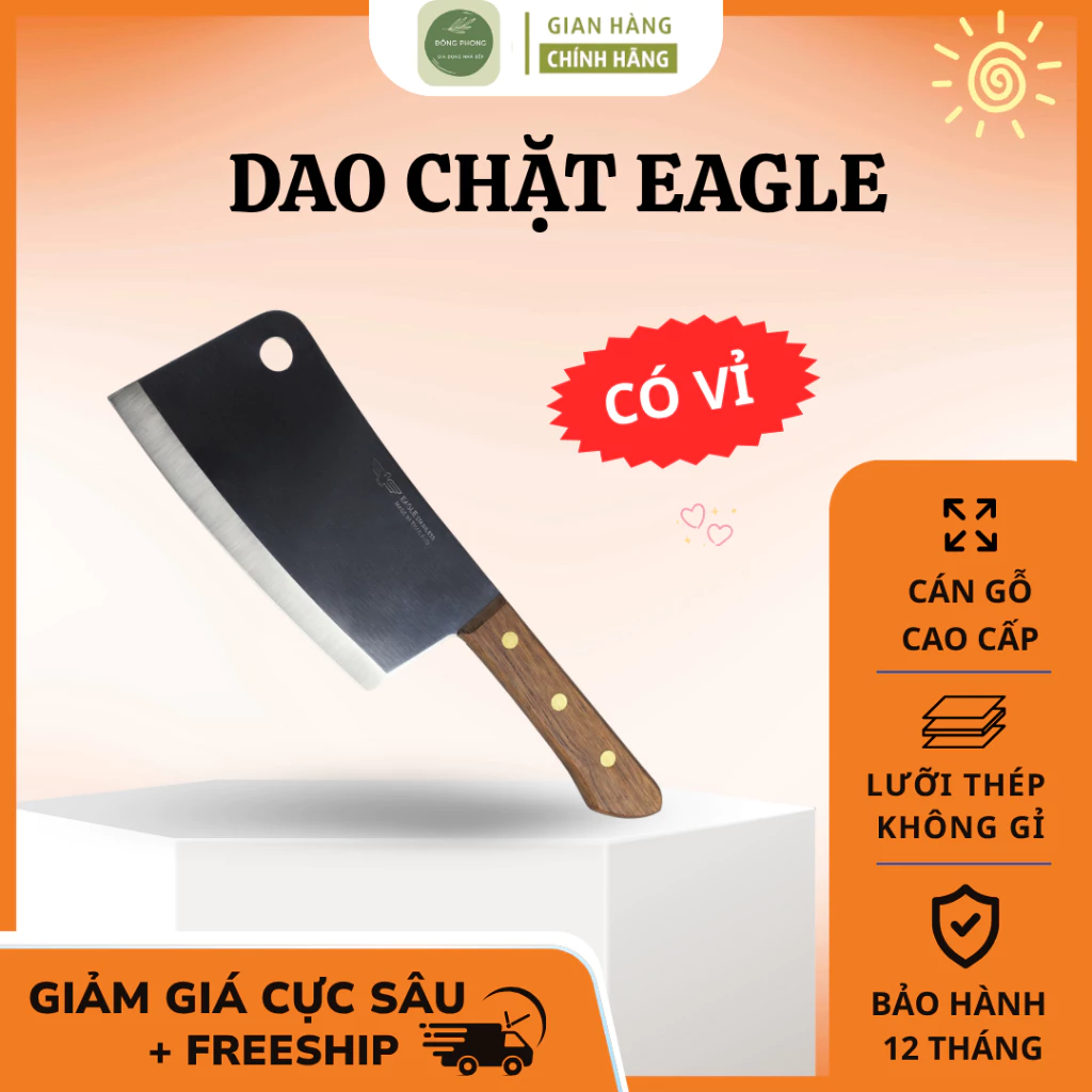 Dao Chặt 19cm Eagle Bản Lớn Đa Năng, Thái Chặt Tiện Lợi Tiết Kiệm Thời Gian - Đông Phong