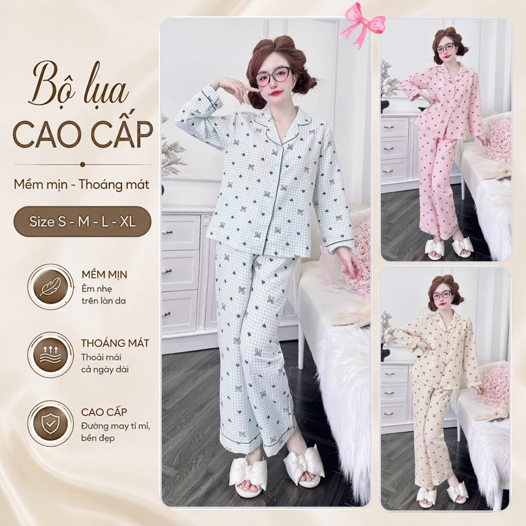 C11 Bộ mặc nhà quần dài chất Cotton Hàn xinh mềm mát dễ mặc, trẻ trung, đủ size nhiều màu