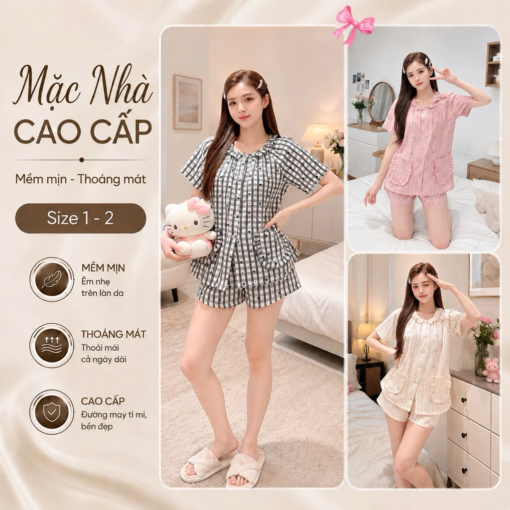A10 Đồ bộ mặc nhà chất đũi mềm mượt mát mịn, thoải mái , dễ mặc , có túi quần