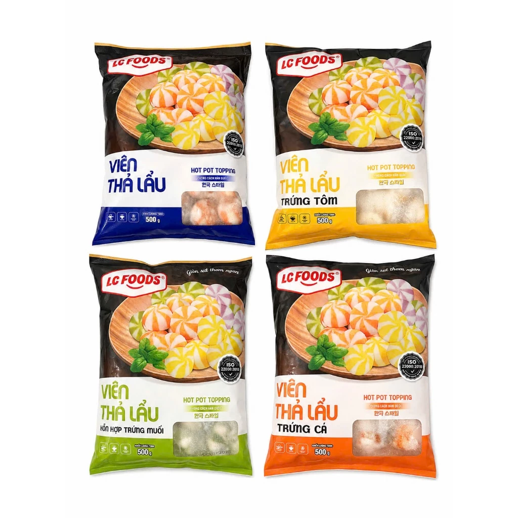 Giá Tốt Viên Thả Lẩu Lacusia Việt Nam 500G,Viên Thả Lẩu Trứng Cá/Trứng Tôm/ Phô Mai Trứng Muối,Mix 3