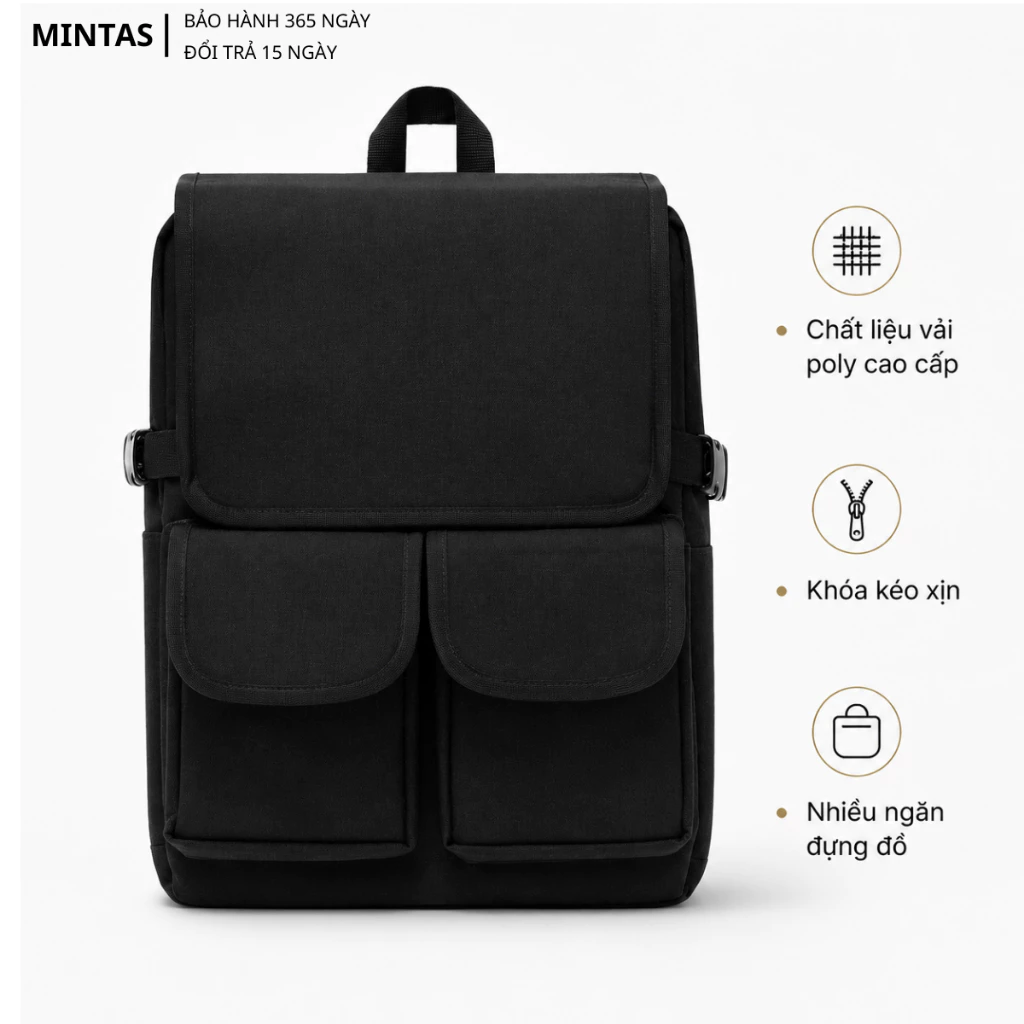 Balo nam nữ thời trang MT615 chất liệu canvas trượt nước cao cấp. Cặp Balo Thiết kế tối ưu đựng được laptop 15 16 inch