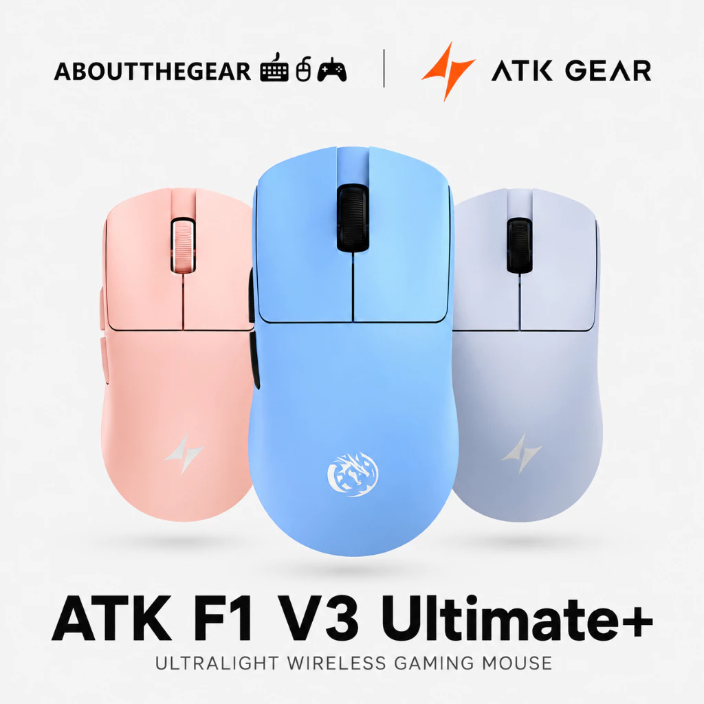 Chuột Gaming ATK F1 V3 Ultimate+ – PAW3955Master, kèm đầu thu 8K (NEWSEAL-BH 12 THÁNG)