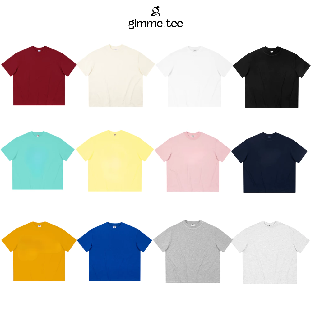 Áo Thun Trơn Boxy Gimme - Premium Cotton Sợi Đôi - 250gsm 2 Chiều - GMBX1
