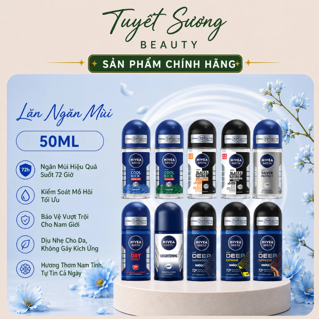 LĂN ngăn mùi NIVEA MEN dành cho Nam ( 50ml ) - Hàng Chính Hãng