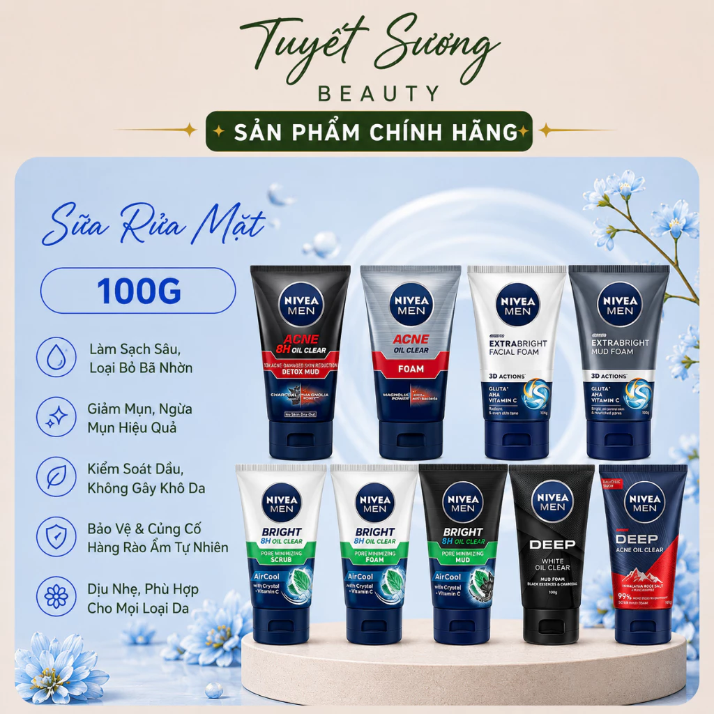 Sữa Rửa Mặt NIVEA MEN 100g