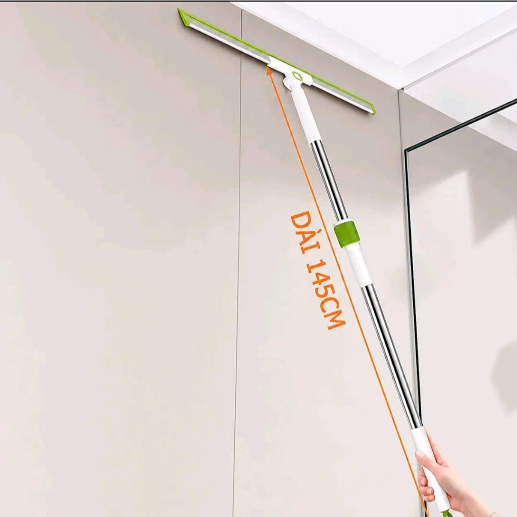 Cây gạt nước sàn nhà, chổi quét nước silicon, cán tăng giảm chiều dài linh hoạt