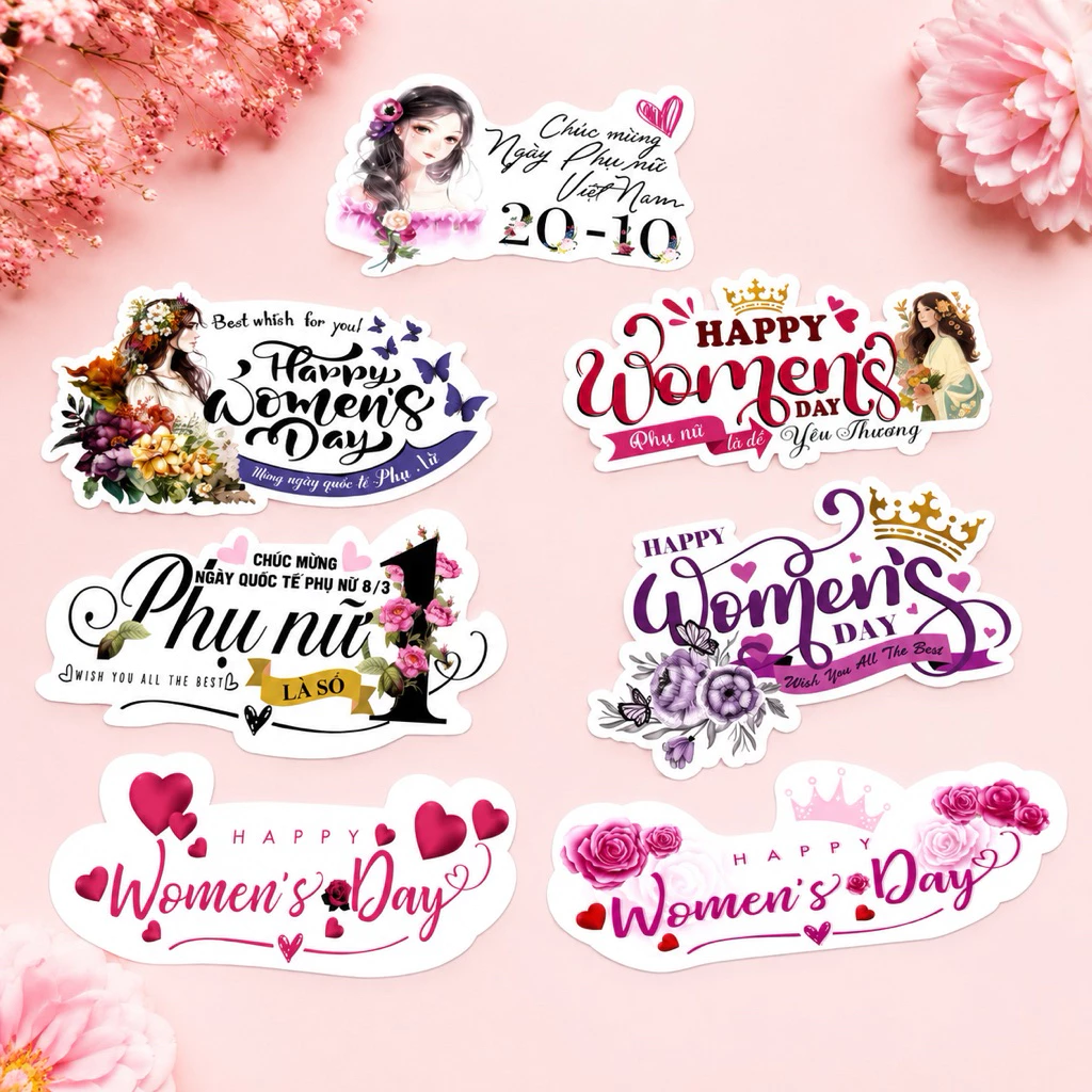 SET 5 Cái Banner, TThiệp cài ĐỦ CÁC DỊP LỄ TRONG NĂM, dùng để trang trí bó hoa, hộp quà, bánh kem