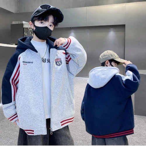 Áo khoác bomber, Ảo nỉ hoodie thu đông cho bé trai, bé gái 18-52kg, trẻ em nam nữ từ 6-14 tuổi mẫu mới hot 2026 số 45