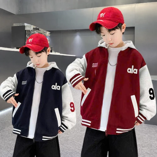 Áo khoác bomber thu đông cho bé trai, bé gái 18-52kg. Áo nỉ hoodie cho trẻ em nam nữ 6-14 tuổi mẫu mới hót 2026 mẫu ALA