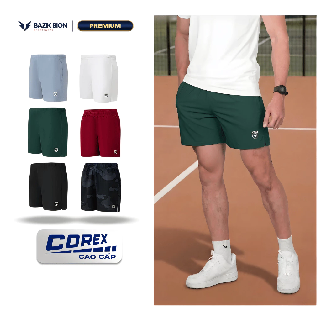 Quần Short Thể Thao Pickleball BAZIK Volley Short 6inch Vận Động, Thể Thao Thoải Mái, Thoáng Khí - Q14