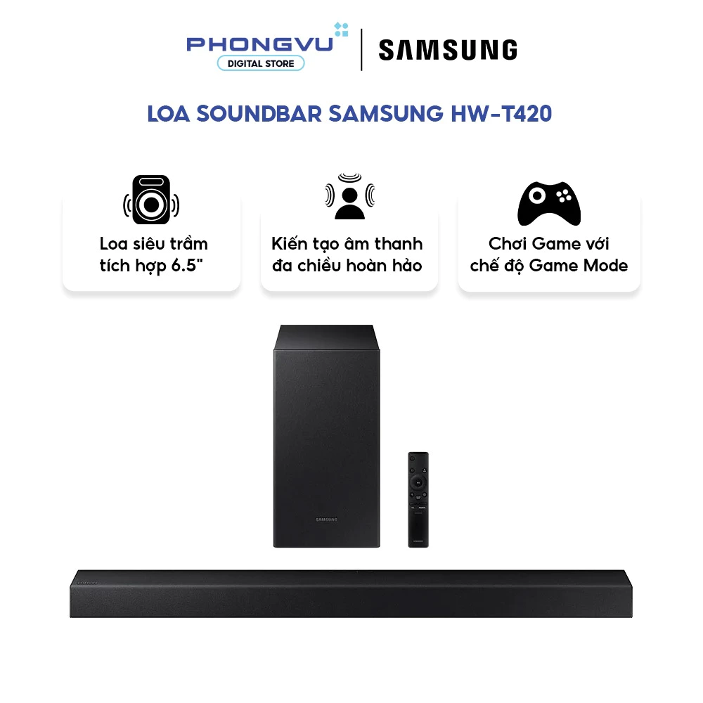 Loa thanh Soundbar Samsung HW-T420 - Chính hãng Samsung Việt Nam - Bảo hành 12 tháng