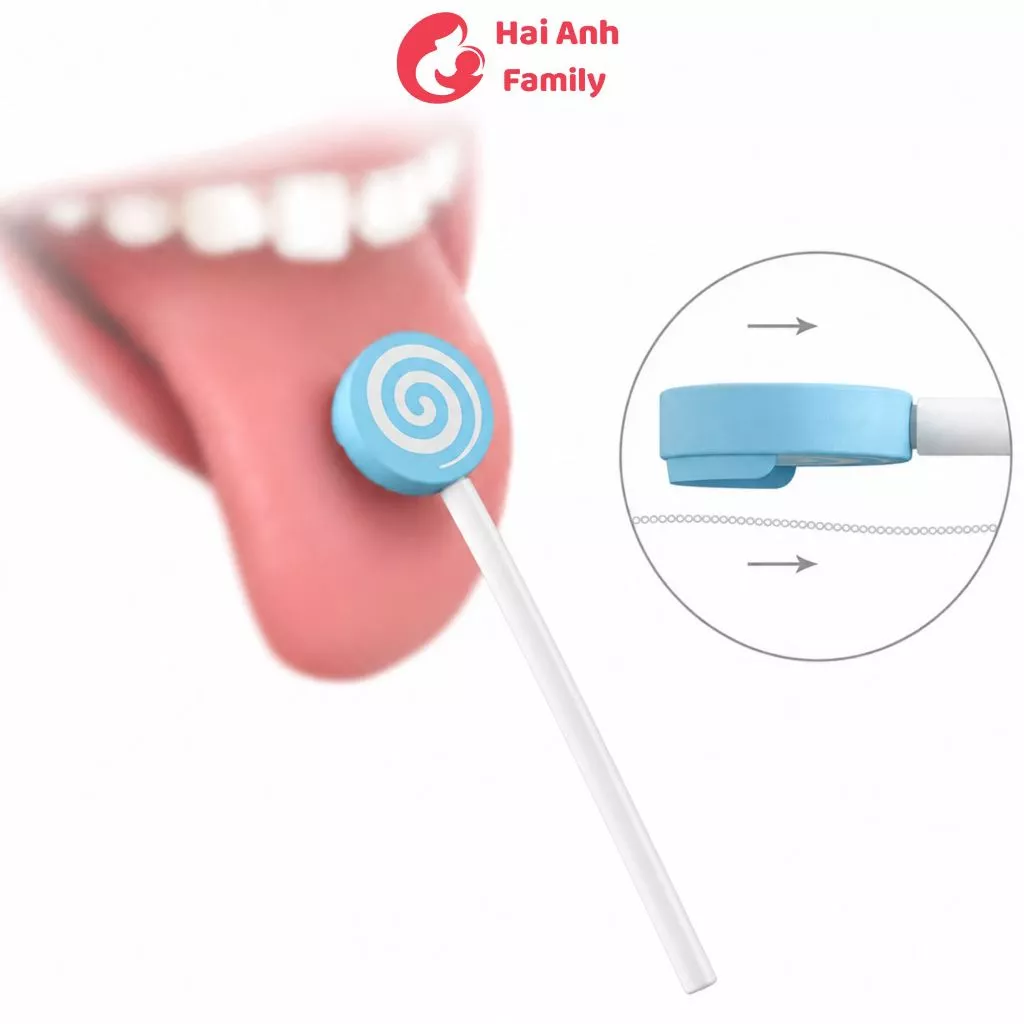Tưa lưỡi, rơ lưỡi cho bé hình kẹo mút Lollipop