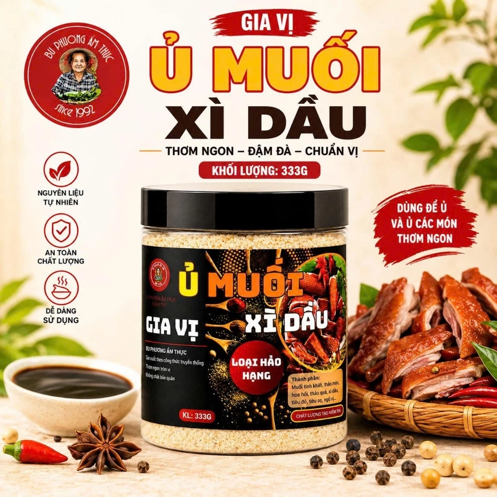 Gia Vị Ủ Muối Xì Dầu Thượng Hạng Bu Phương Ẩm Thực - Làm Các Món Ủ Xì Dầu Ngon